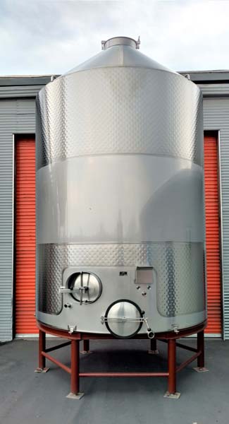 Ready-made 6500 gallon wine fermentation storage tank by Quality Stainless Windsor CA
